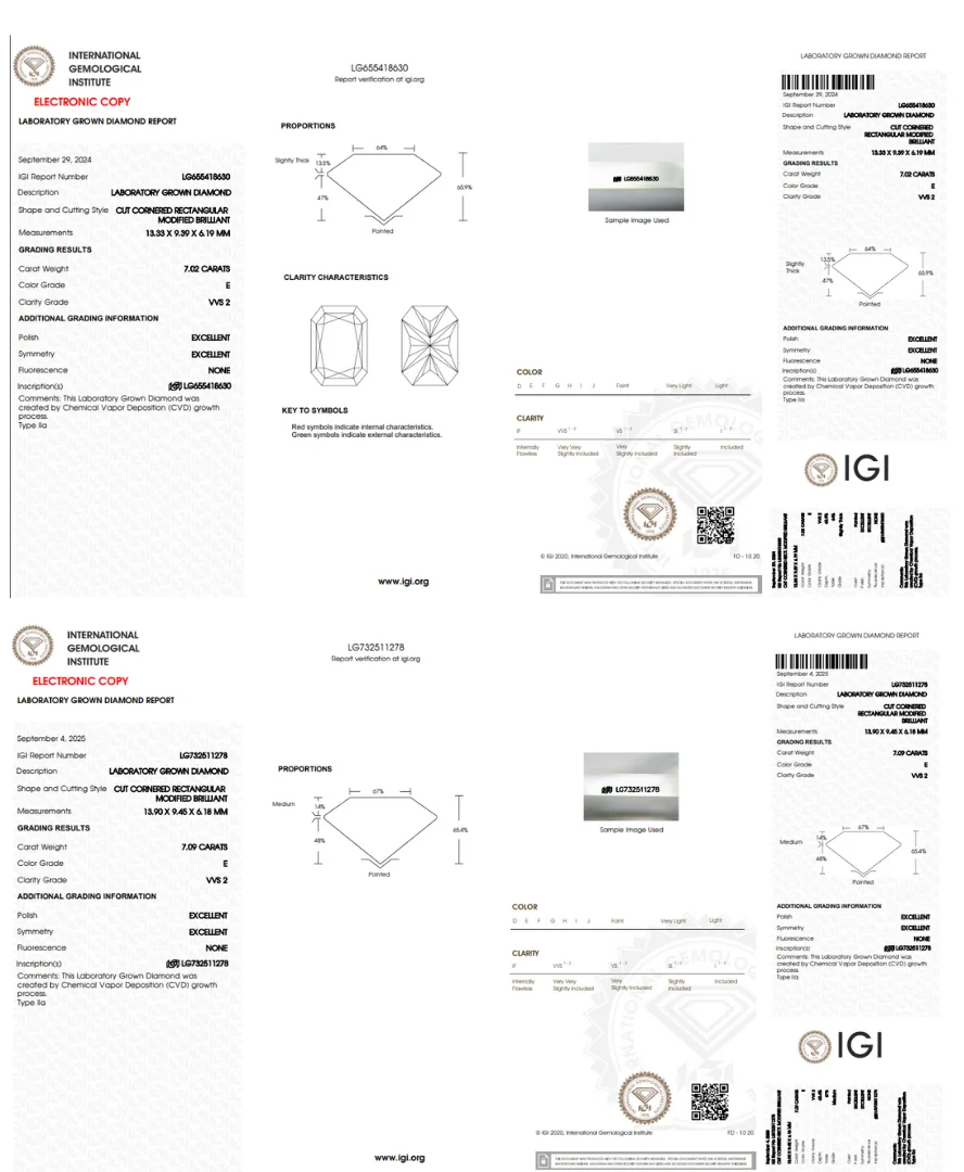 IGI certified lab-grown diamond
