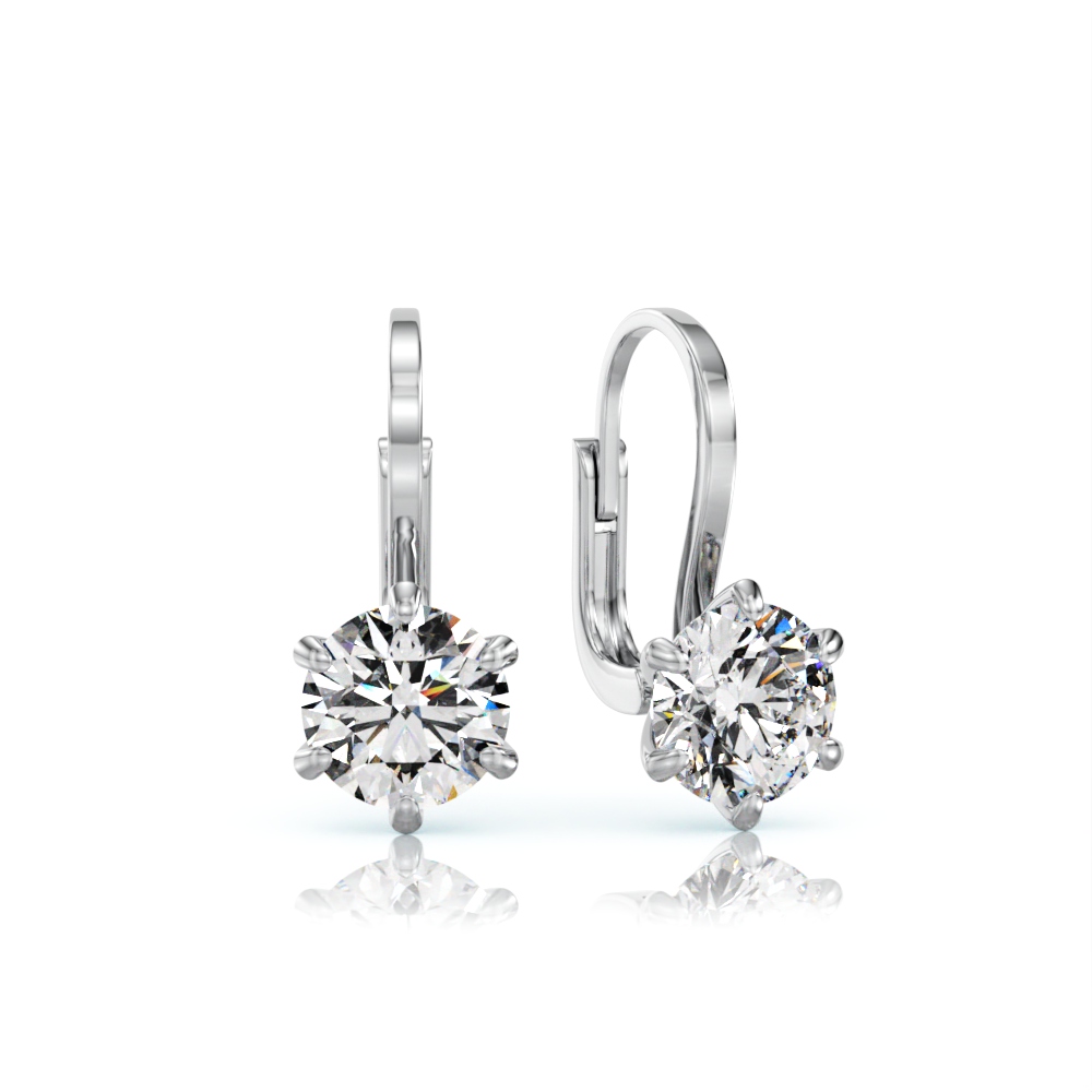 Omaga Earrings White Gold